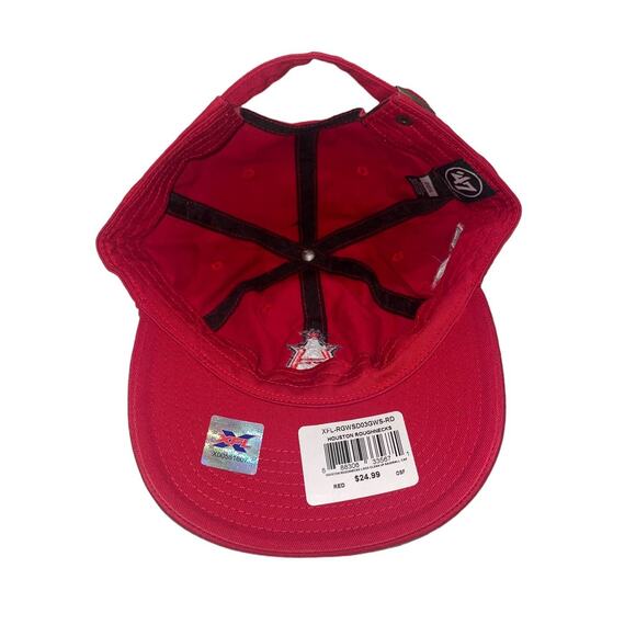 NWT! '47 Brand XFL Houston Roughnecks Clean Up Baseball Cap - Red - Picture 5 of 6
